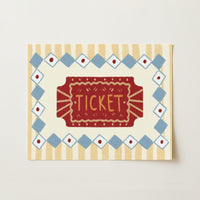 Circus Ticket Nursery Print