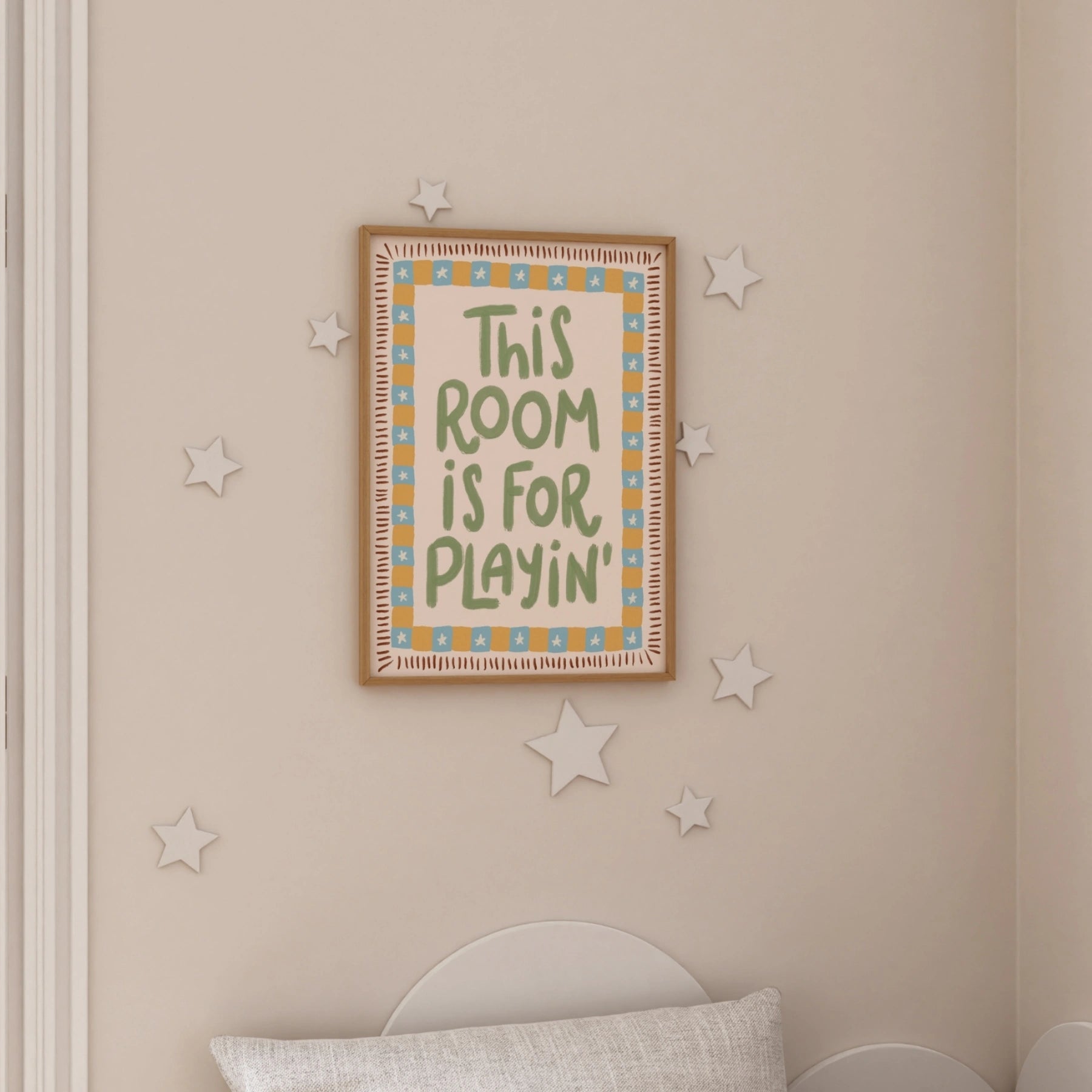 This Room Is For Playin Nursery Wall Art, Colorful Kids Decor