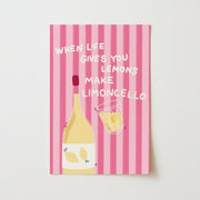 Make Limoncello Pink Stripes – Coastal Wall Art