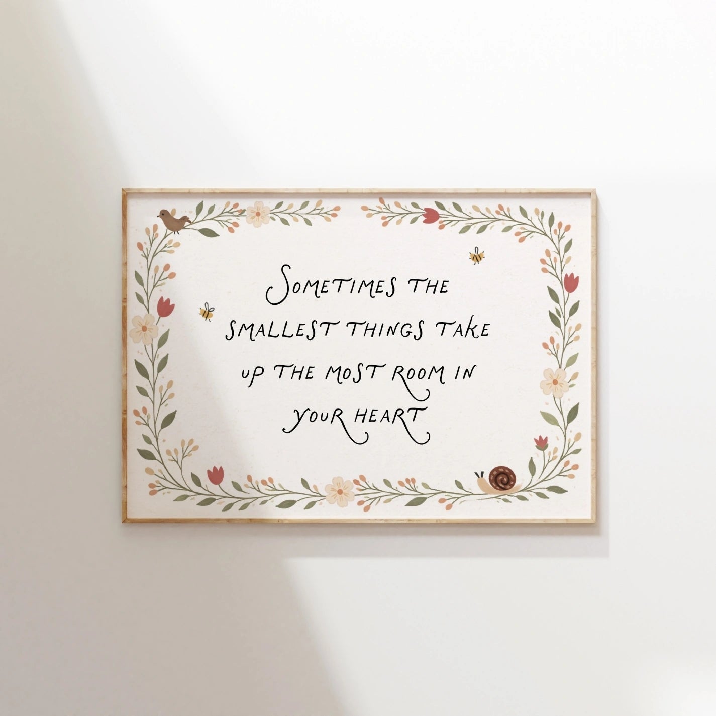 Sweet Quote Poster, Whimsical Kids Decor