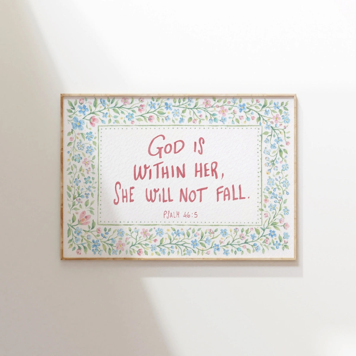 Floral Bible Verse Decor, Christian Wall Decor