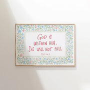 Floral Bible Verse Decor - Poster cristiano