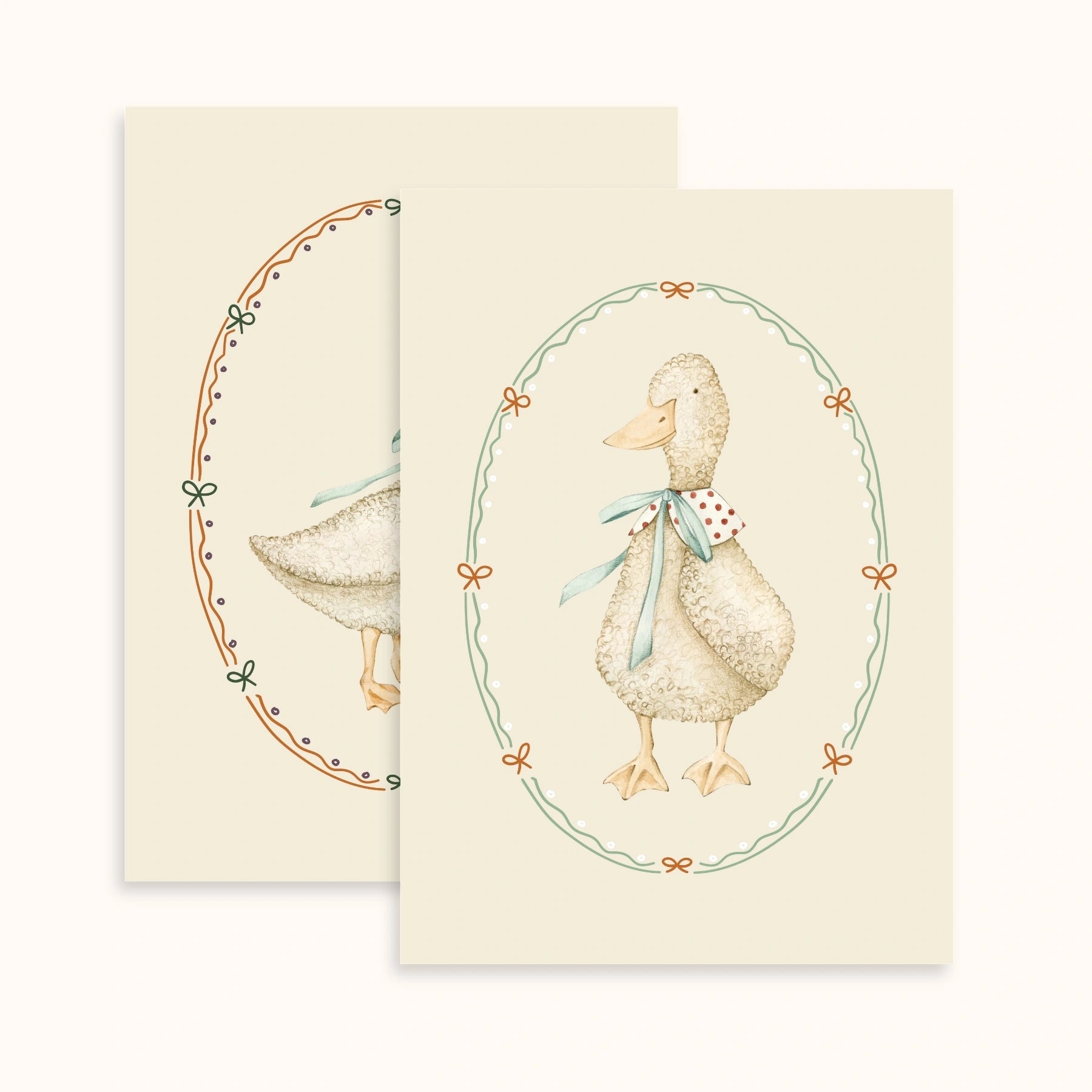 Set de 2 láminas de pared de ganso para habitación infantil