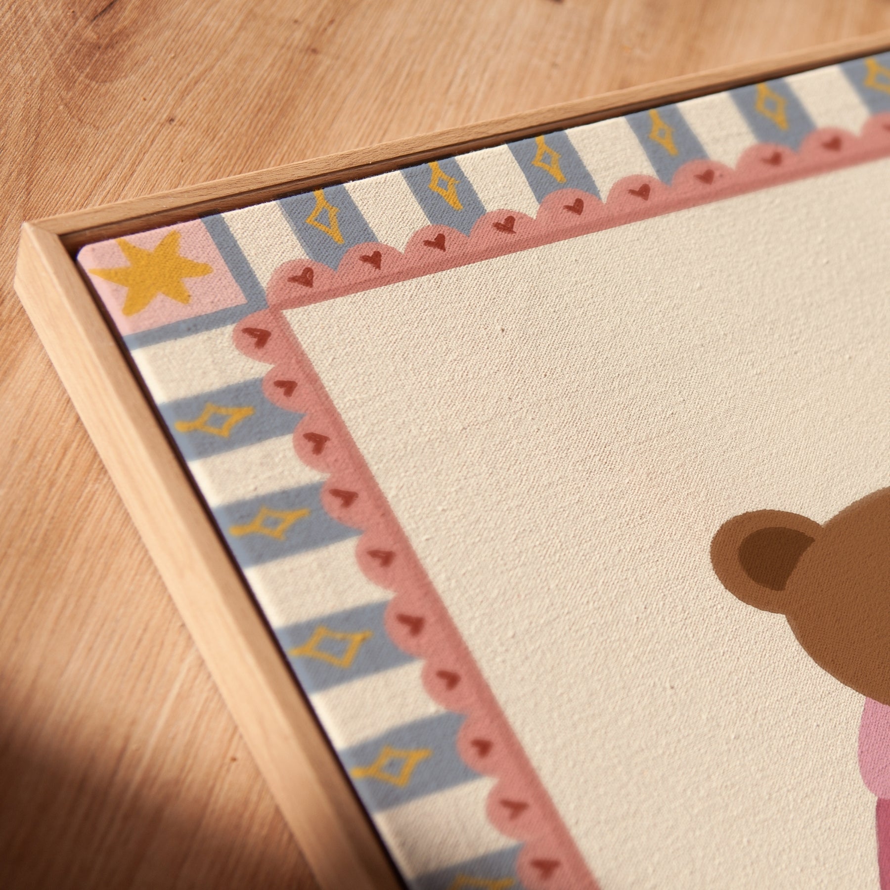 Toile imprimée pour chambre d'enfant Ours Magique