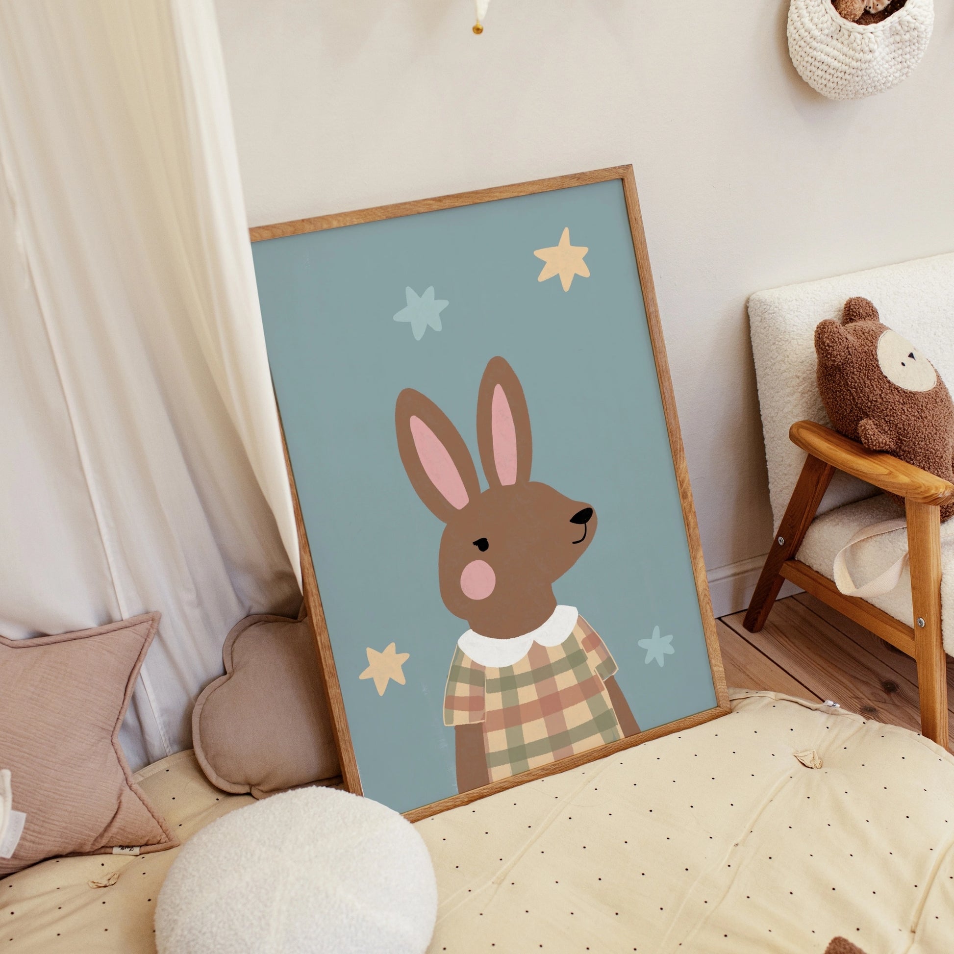 Cute Rabbit Kids Print