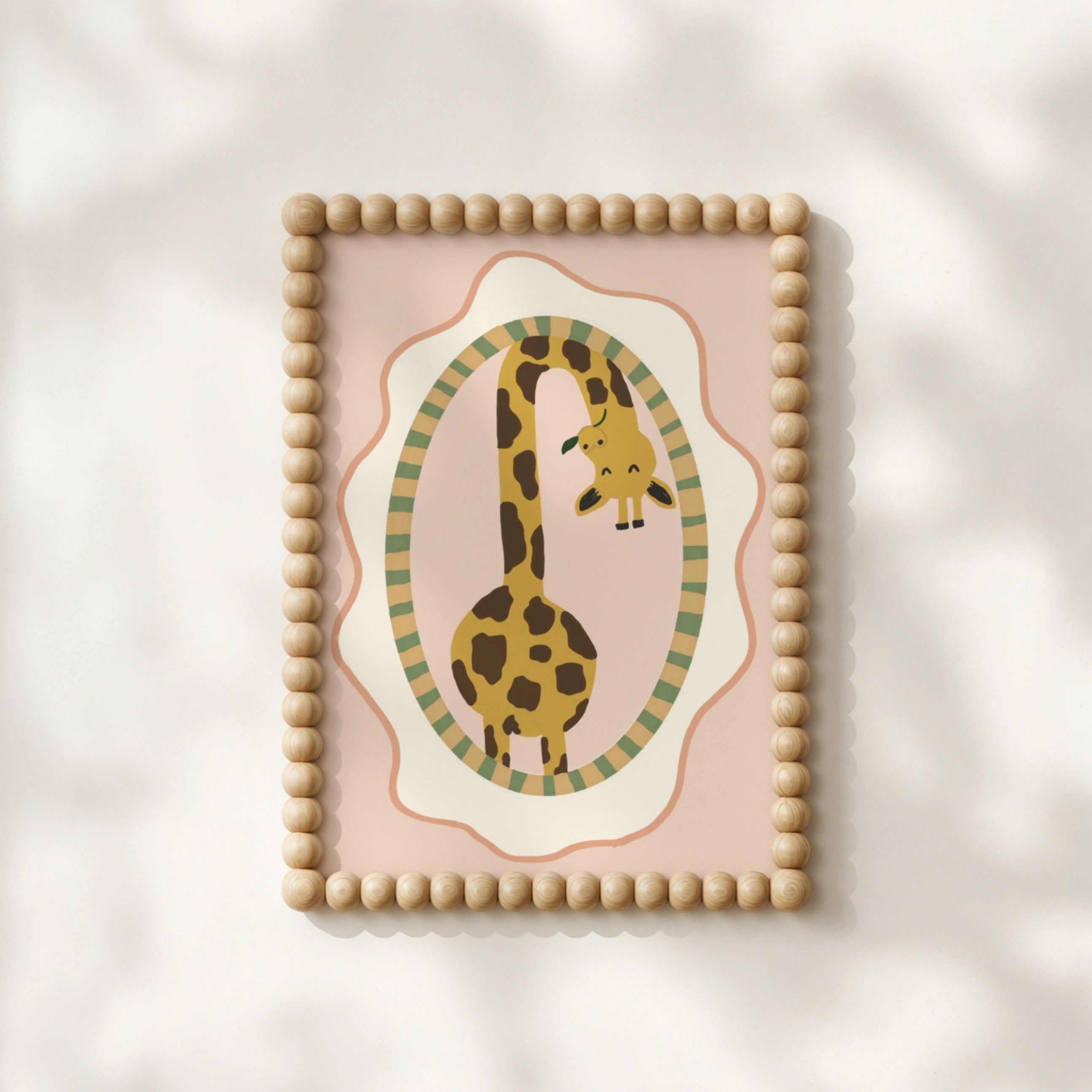 Impression girafe vintage pour chambre d'enfant, Décoration vintage pour chambre d'enfant