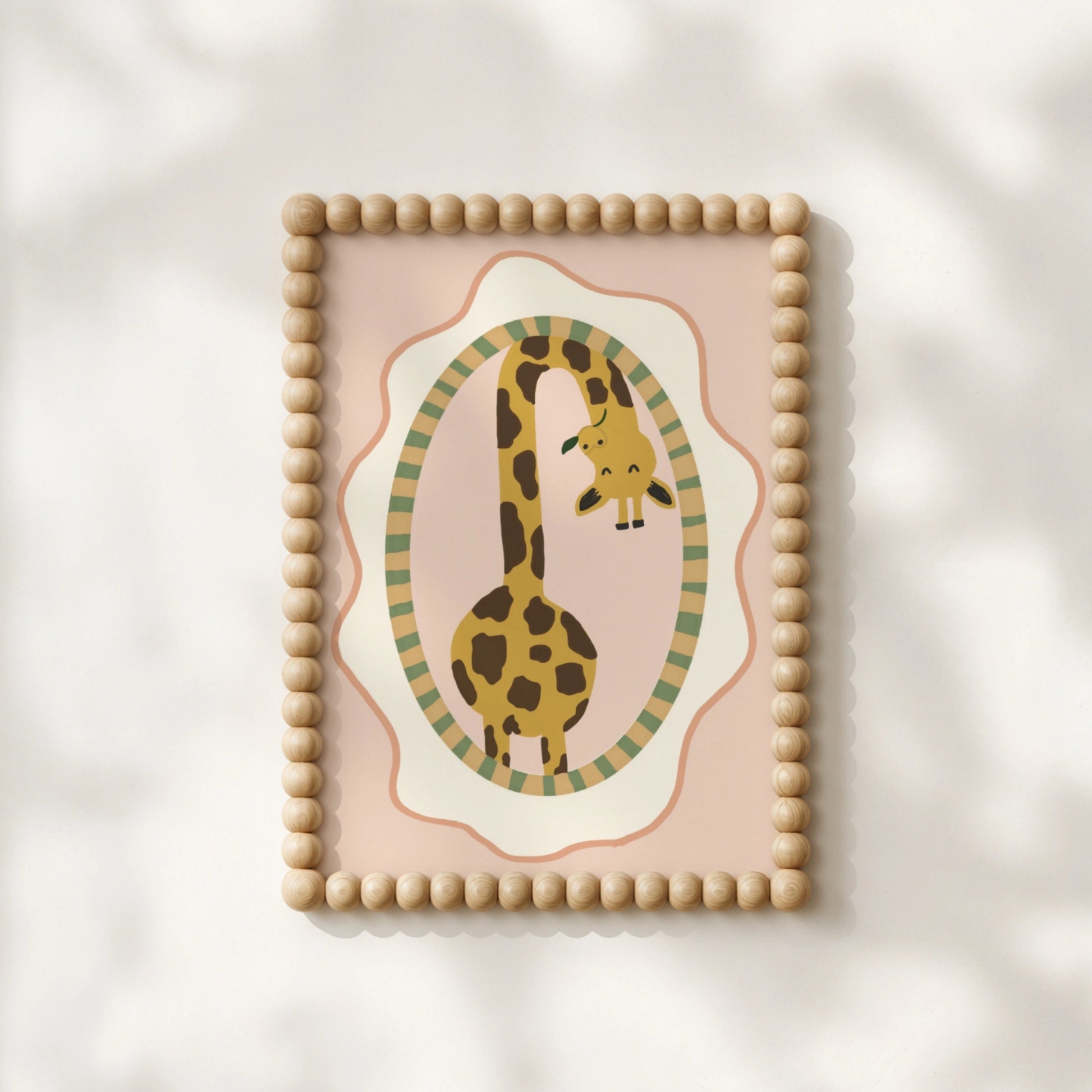 Stampa Vintage per Asilo Nido con Giraffa, Arredamento Vintage per Asilo Nido