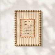 Fearfully and Wonderfully Made Orange Stripes - Nursery & Kids Wall Art
