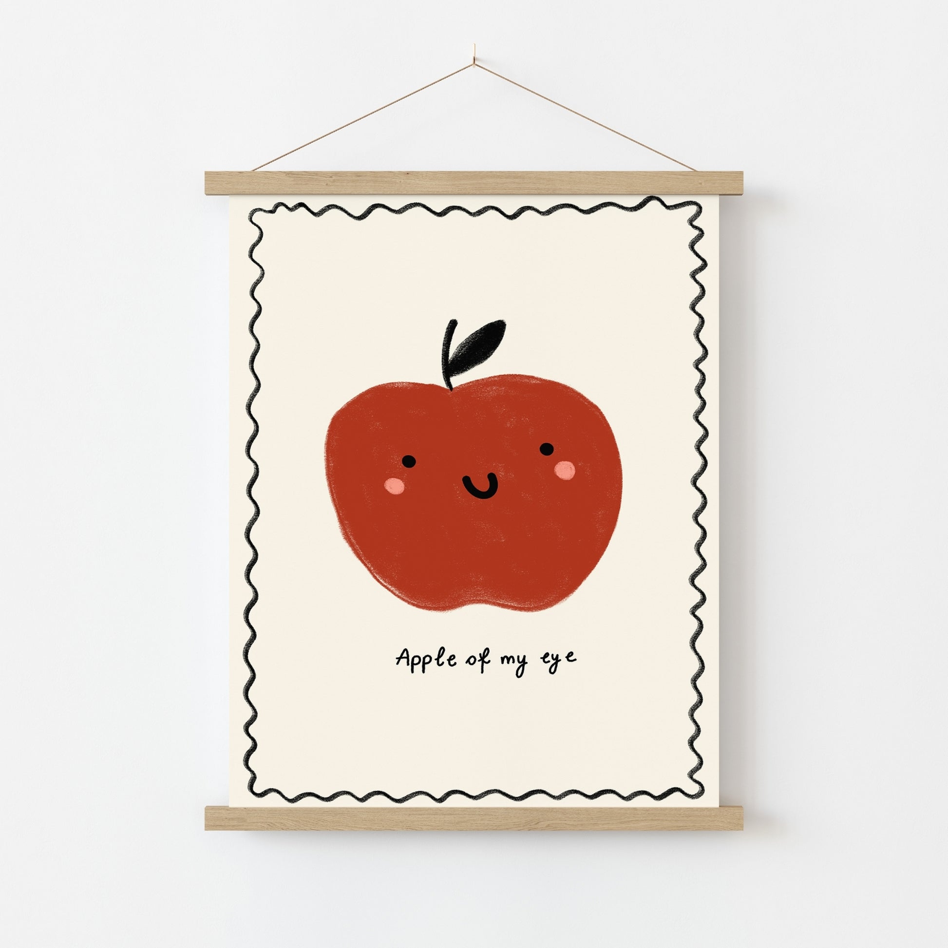 Apple of My Eye Wall Art – Cute Nursery Print, Boys Room Decor