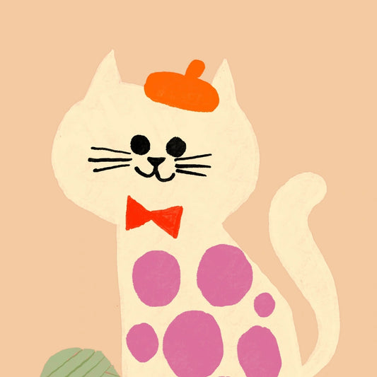 Cat Nursery Print – Cute Kitten Wall Art for Kids Room
