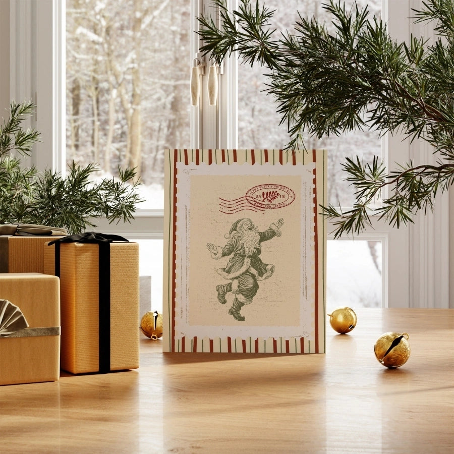 Dancing Santa Wall Art