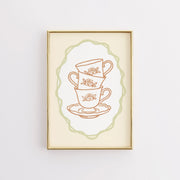 Charming Café – Art mural pour la cuisine