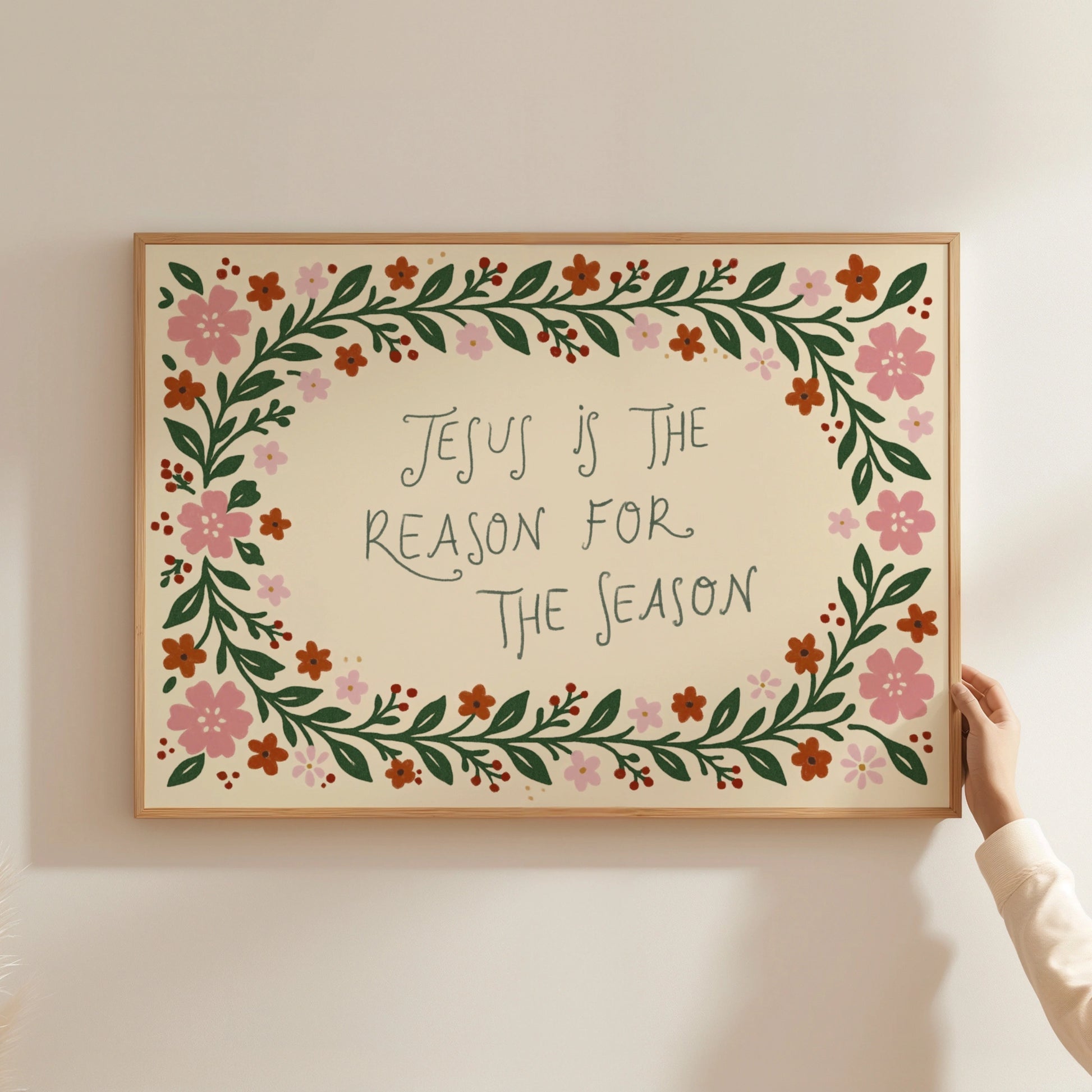 Stampa citazione scritturale floreale