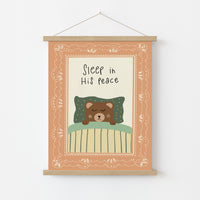 Sleep in His Peace Nursery Wall Art, Christian Nursery Decor