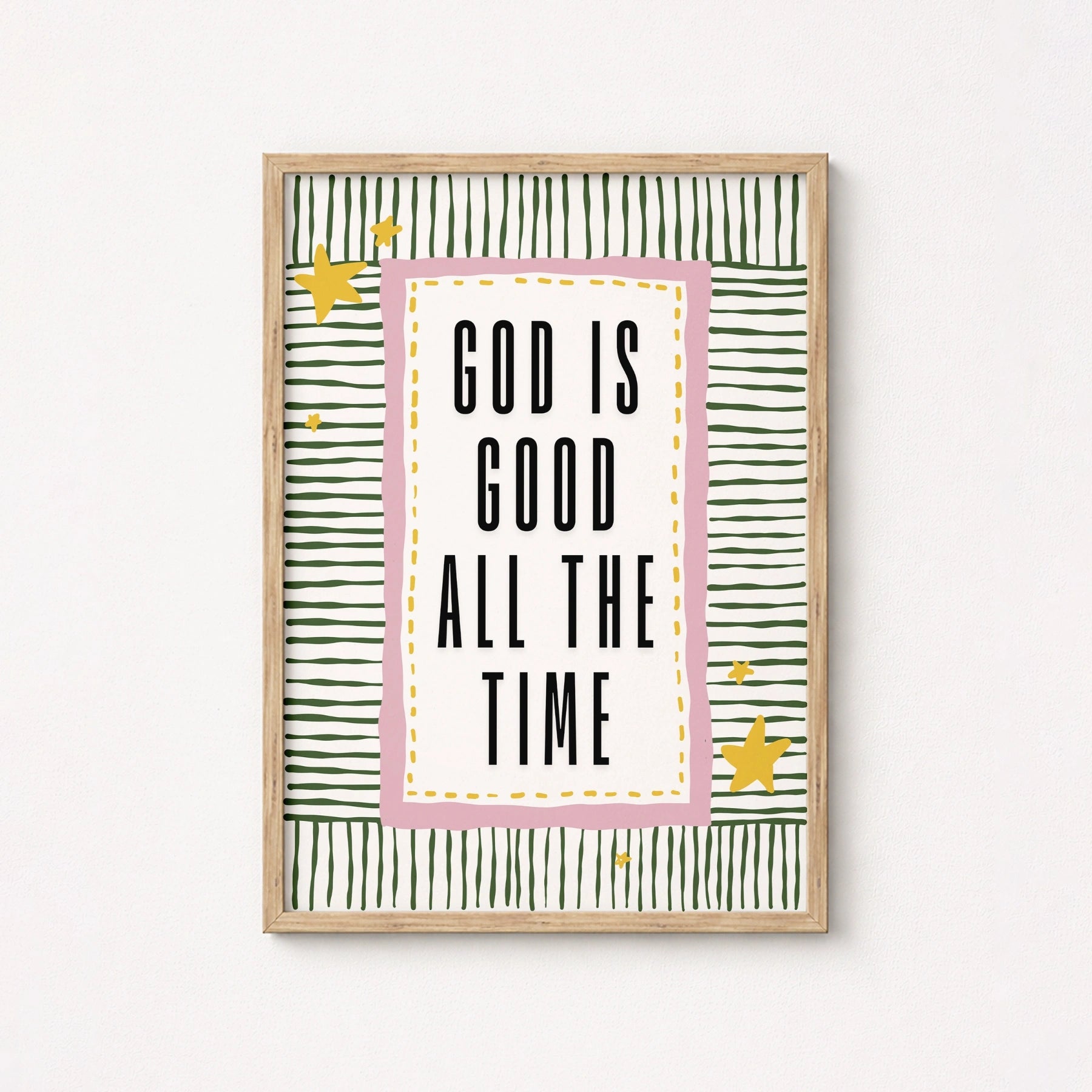 Dio è Buono in Ogni Momento, Decorazione da Parete Cristiana