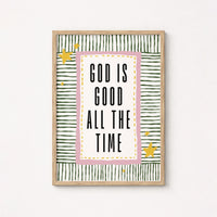 Dio è Buono in Ogni Momento, Decorazione da Parete Cristiana
