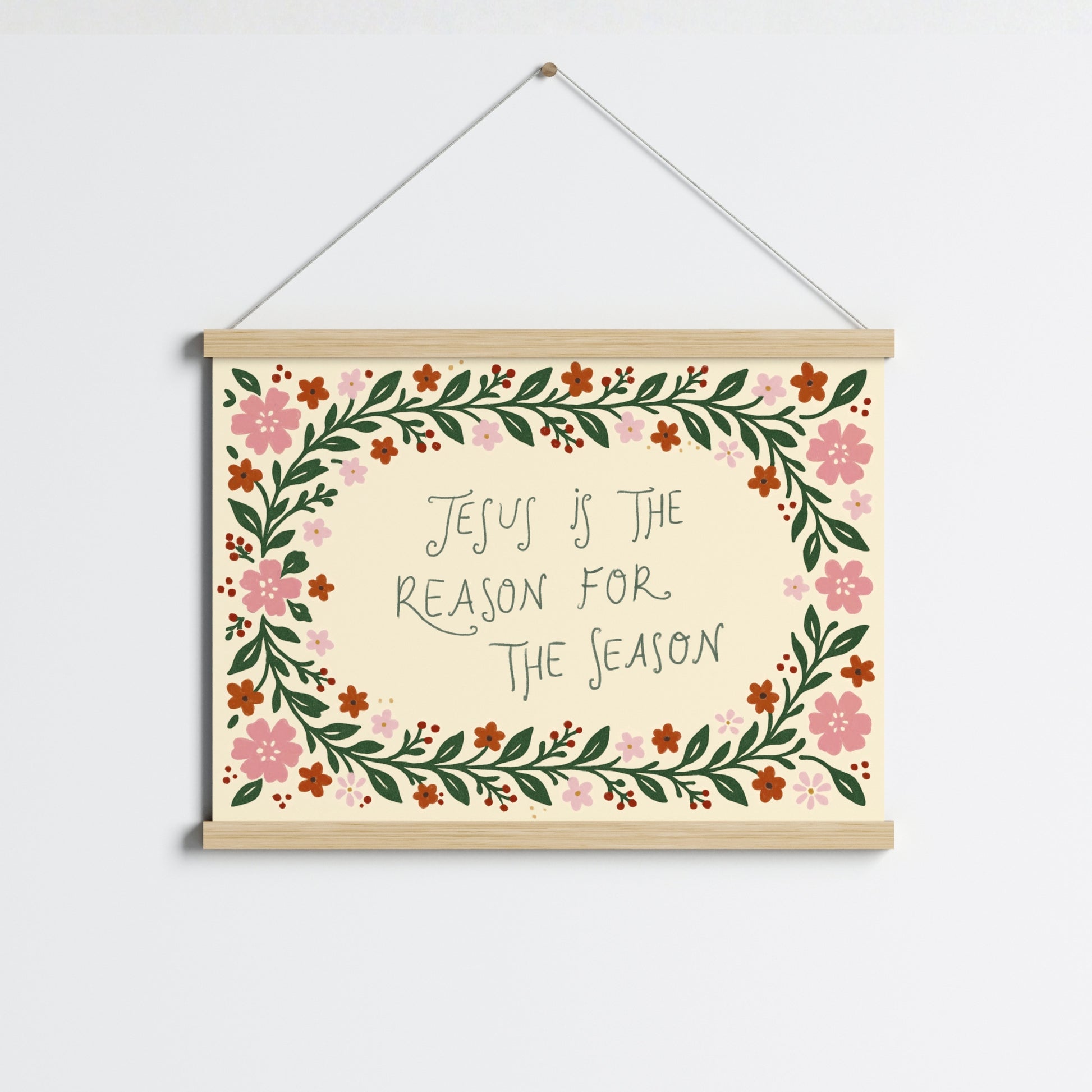 Floral Scripture Quote Print
