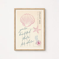 Carte postale d'été - Décoration murale - Impression côtière tendance