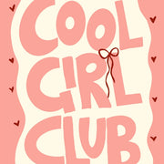 Cool Girl Club Wavy Lettering – Nursery & Kids Wall Art