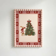 Hase schmückt den Weihnachtsbaum – Weihnachtsposter