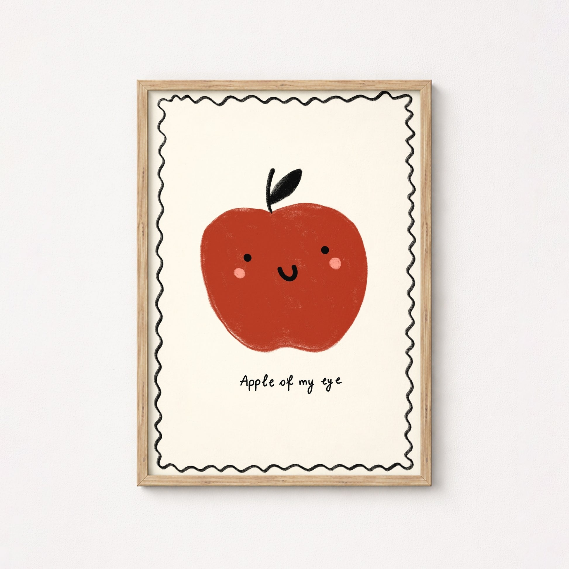 Apple of My Eye Wall Art – Cute Nursery Print, Boys Room Decor