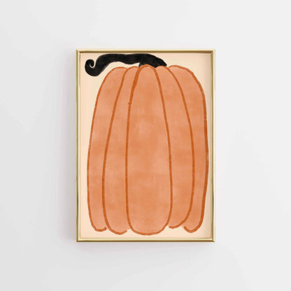 Pumpkin Wall Art – Minimal Fall Print