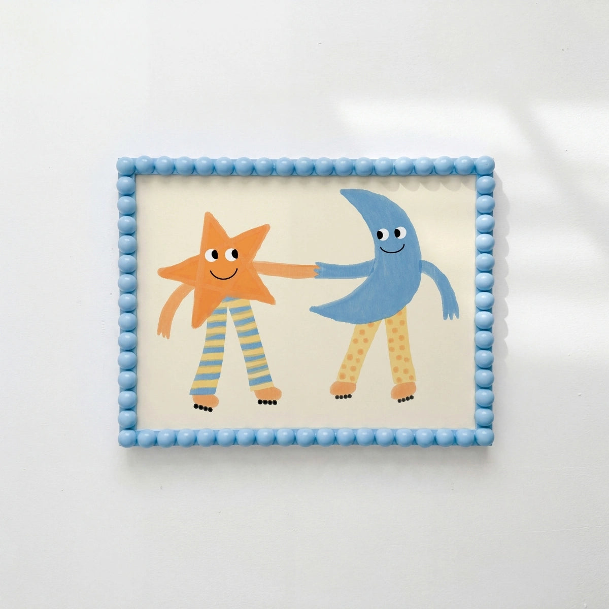 Stampa Nido Luna e Stelle – Graziosa Arte Murale Celestiale per la Cameretta dei Bambini, Decorazione per la Stanza dei Bambini