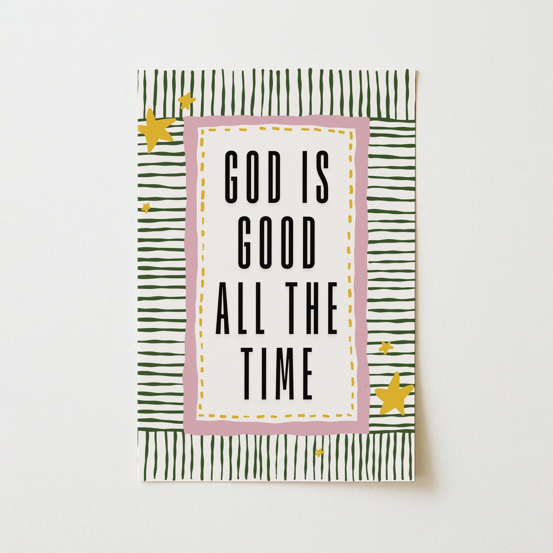 Dio è Buono in Ogni Momento, Decorazione da Parete Cristiana