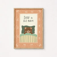 Sleep in His Peace Nursery Wall Art, Christian Nursery Decor