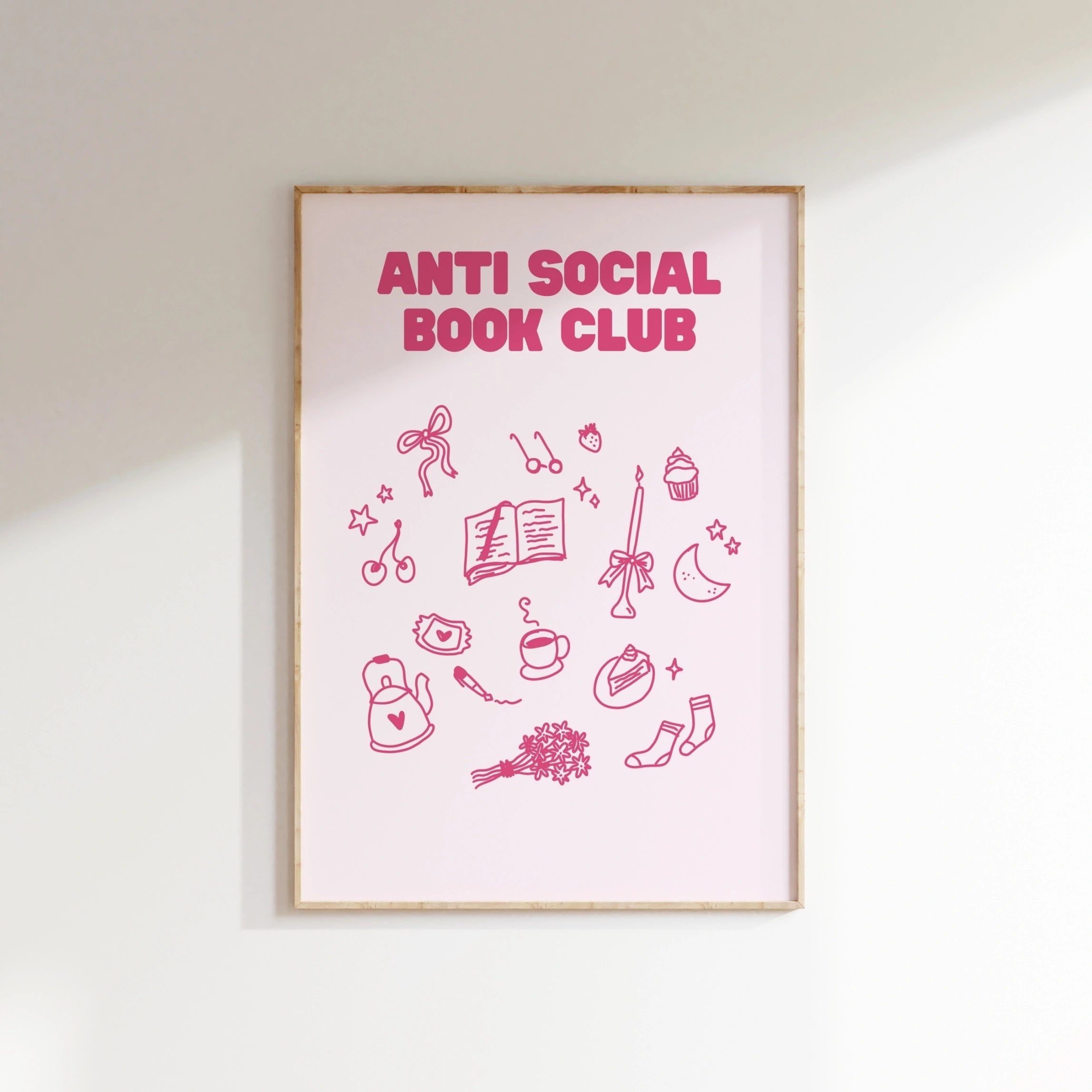 Anti Social Book Club – Stampa libresca rosa