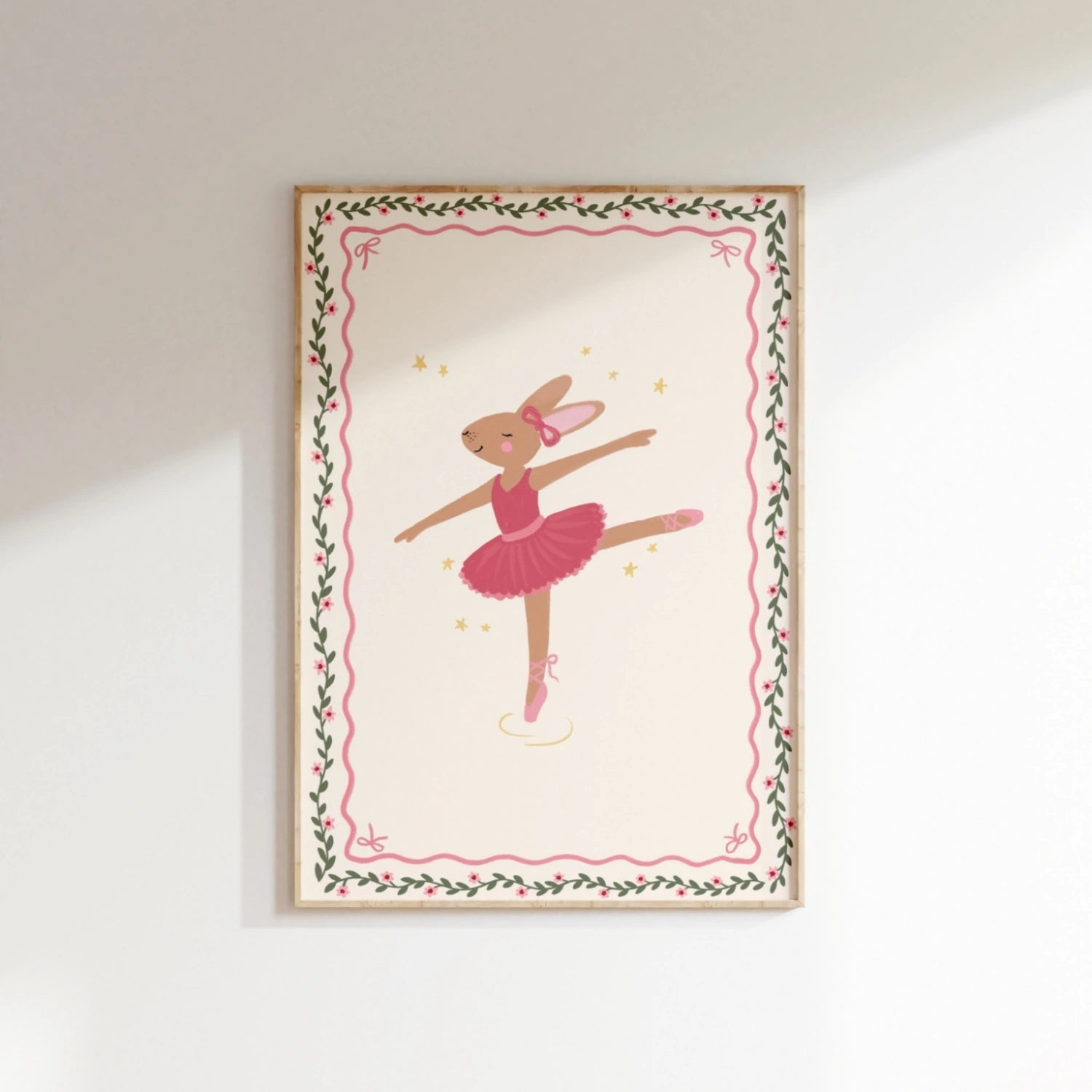 Ballerina Bunny Nursery Print, Girls Room Decor