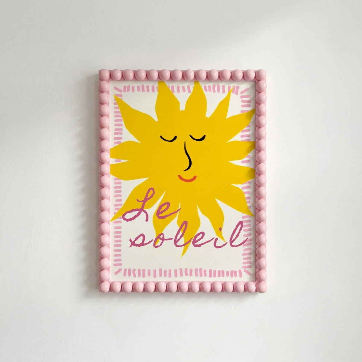 Le Soleil Wall Art - Preppy Sunshine Poster, Coastal Wall Decor