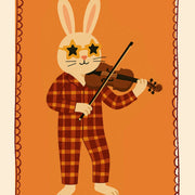 Violin-Playing Rabbit – Nursery & Kids Wall Art