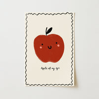 Apple of My Eye Wall Art – Cute Nursery Print, Boys Room Decor