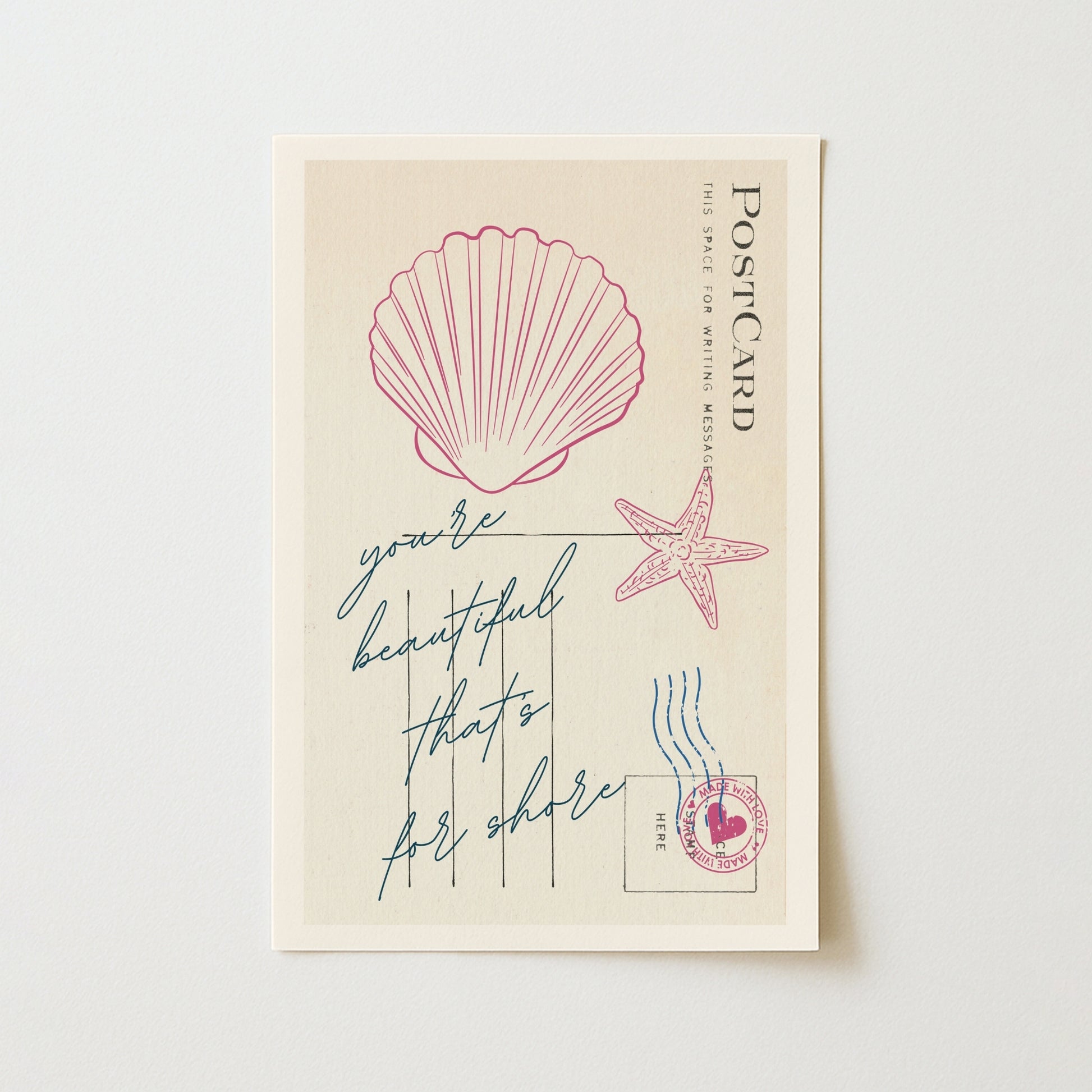 Carte postale d'été - Décoration murale - Impression côtière tendance