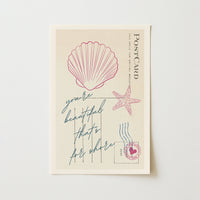 Carte postale d'été - Décoration murale - Impression côtière tendance