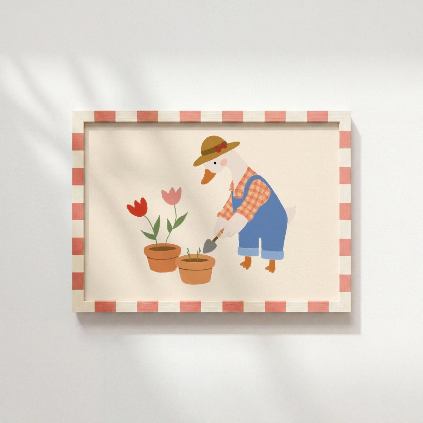 Gardening Goose Nursery Print, Whimsical Kids Decor