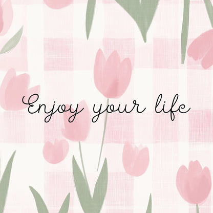 Tulip Quote Nursery Print – Cute Wall Art for Girls