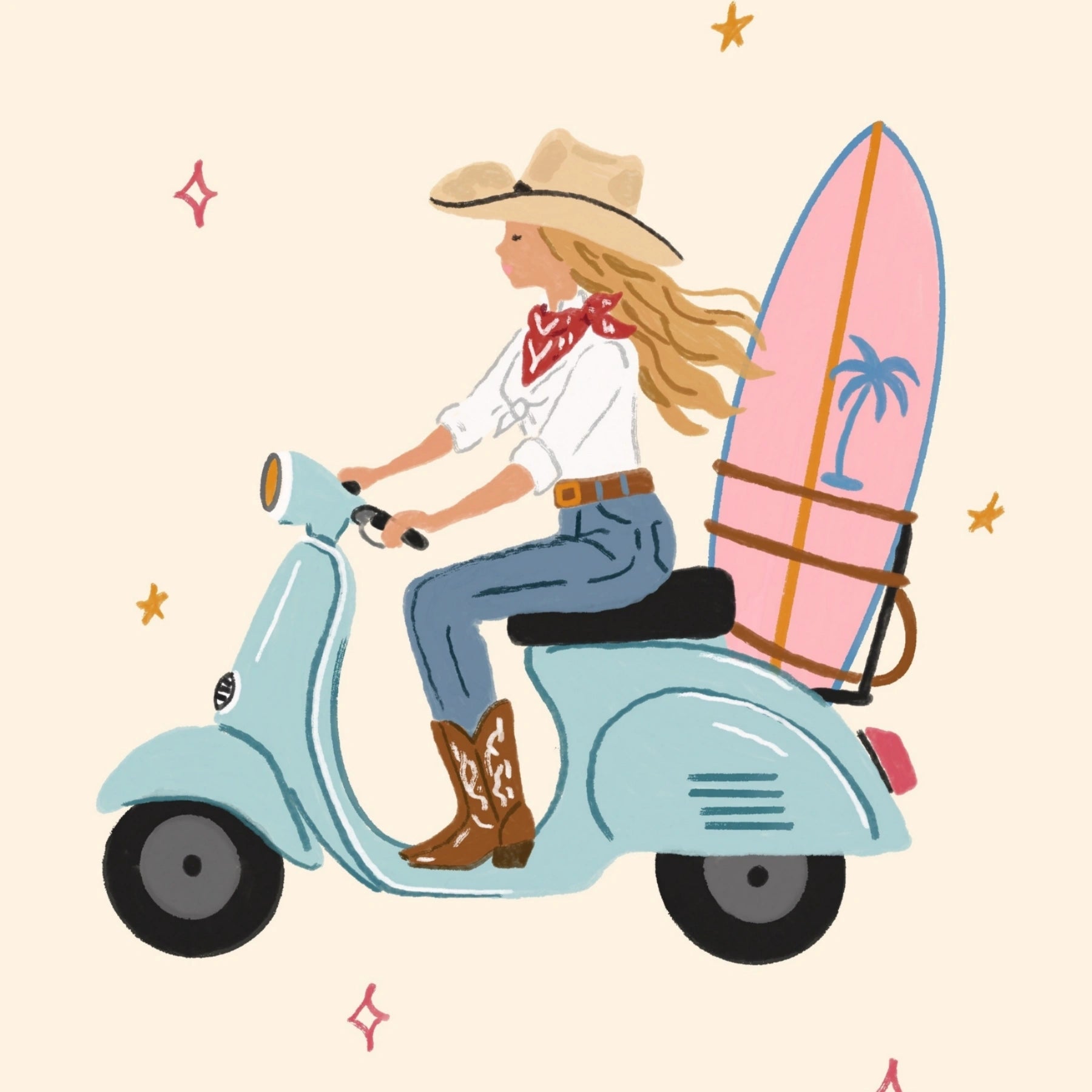 Affiche de Vespa surf