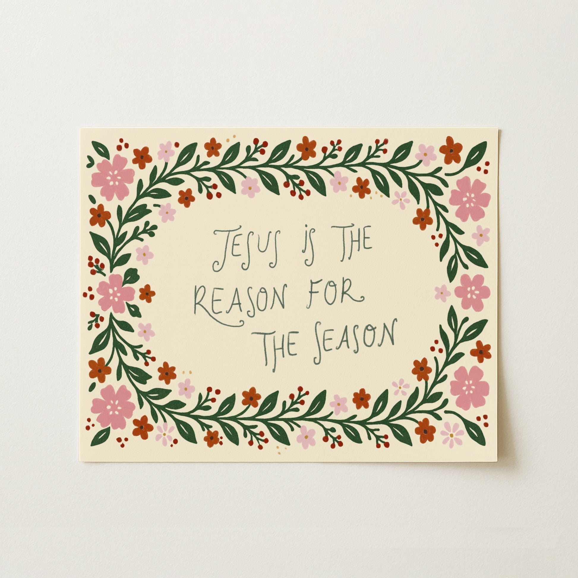 Floral Scripture Quote Print