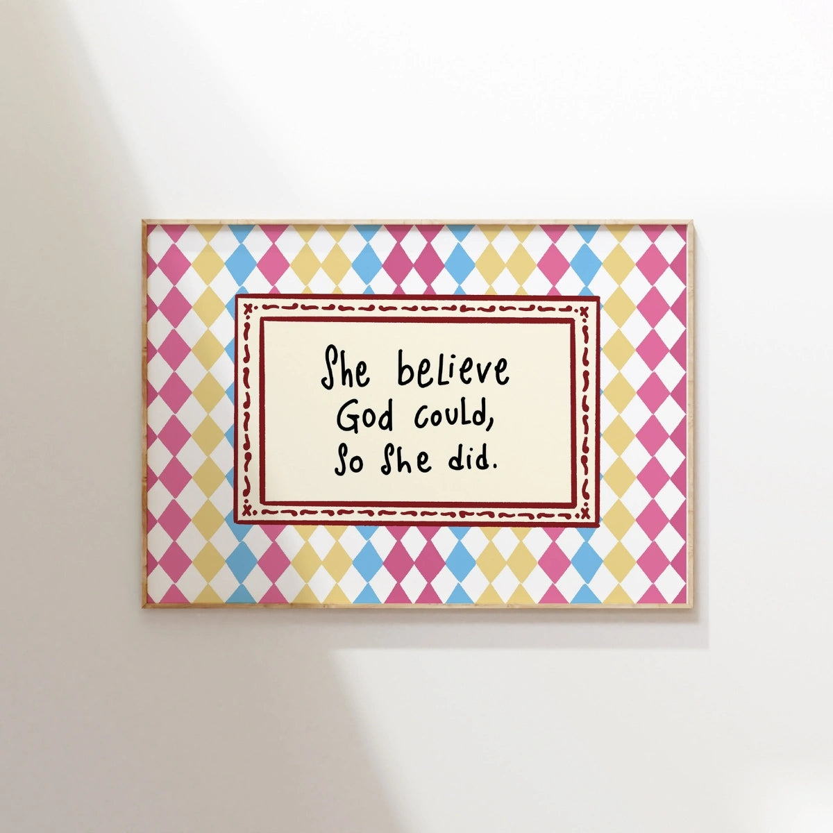 She Believed God Could Christian Wall Art, Christian Wall Decor