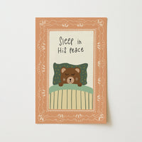 Sleep in His Peace Nursery Wall Art, Christian Nursery Decor