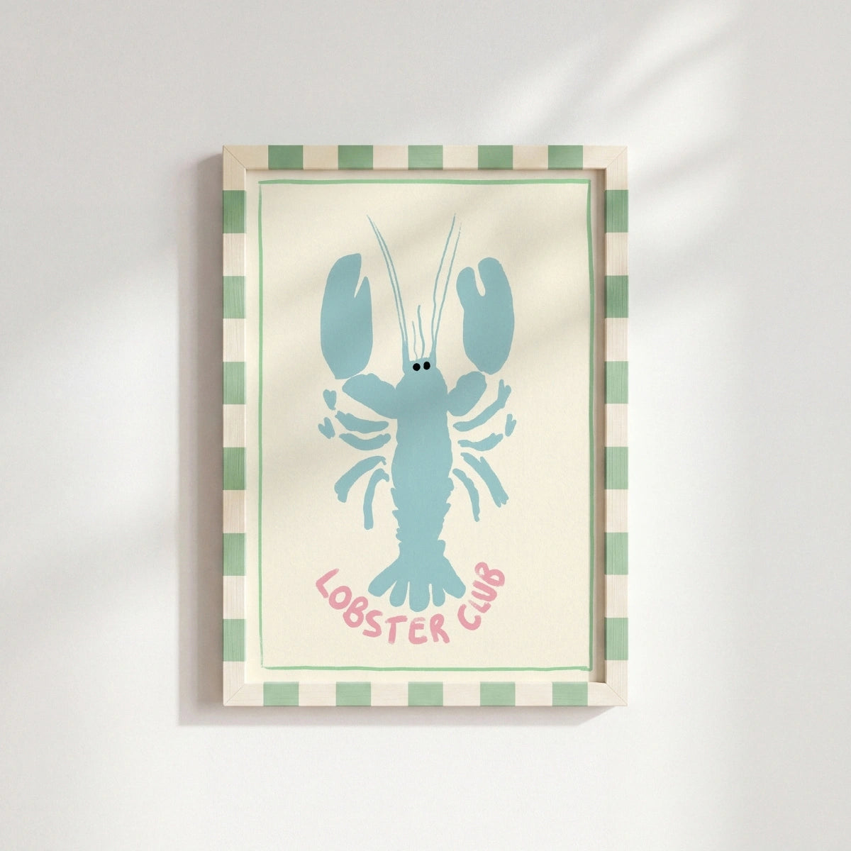Art mural Homard Club - Impression Homard Preppy Coastal, Décor mural Côtier