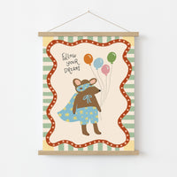 Follow Your Dreams Nursery Wall Art, Colorful Kids Decor