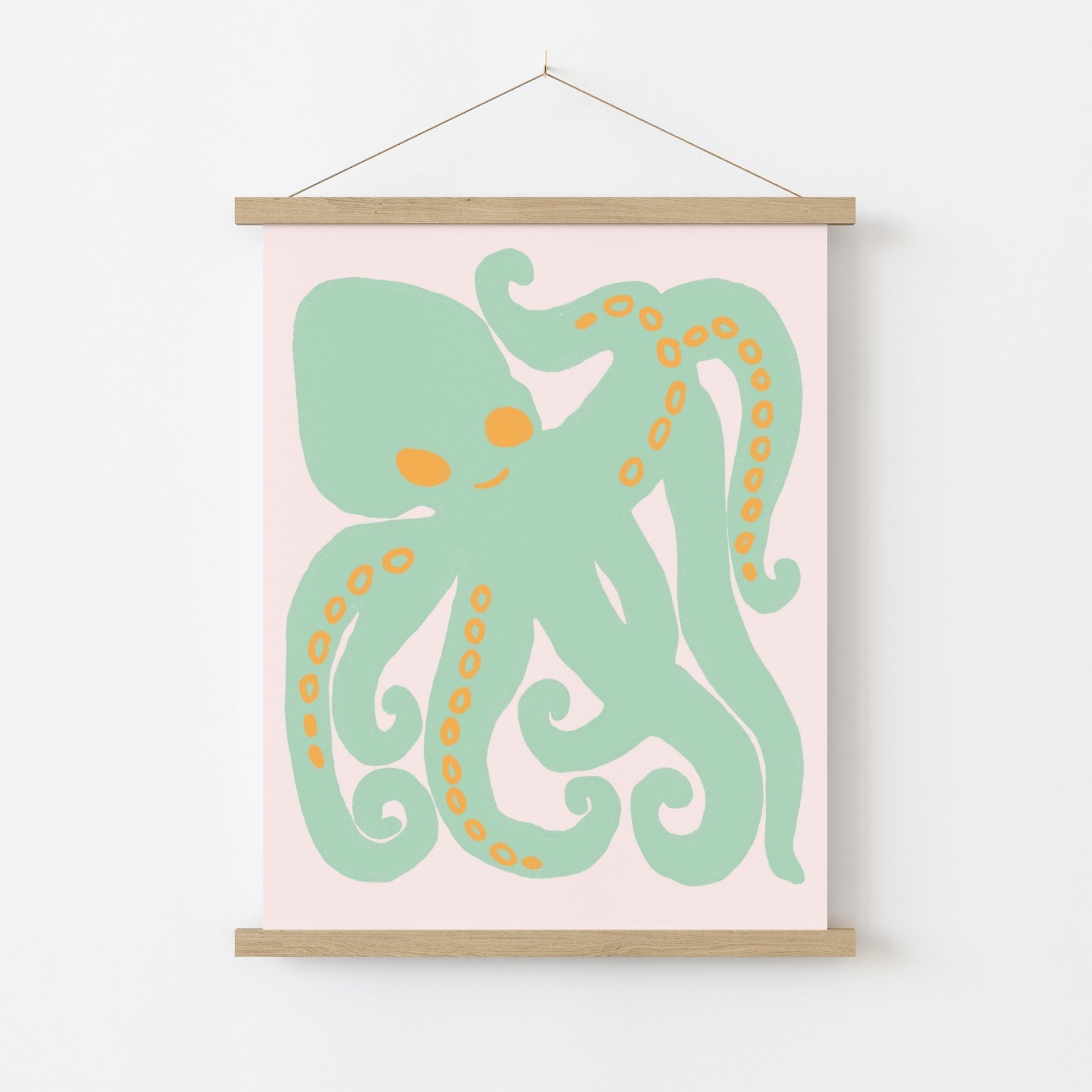 Octopus Wall Art - Cute Sea Life Print