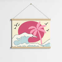 Tropical Wave Print – Retro Coastal Wall Art