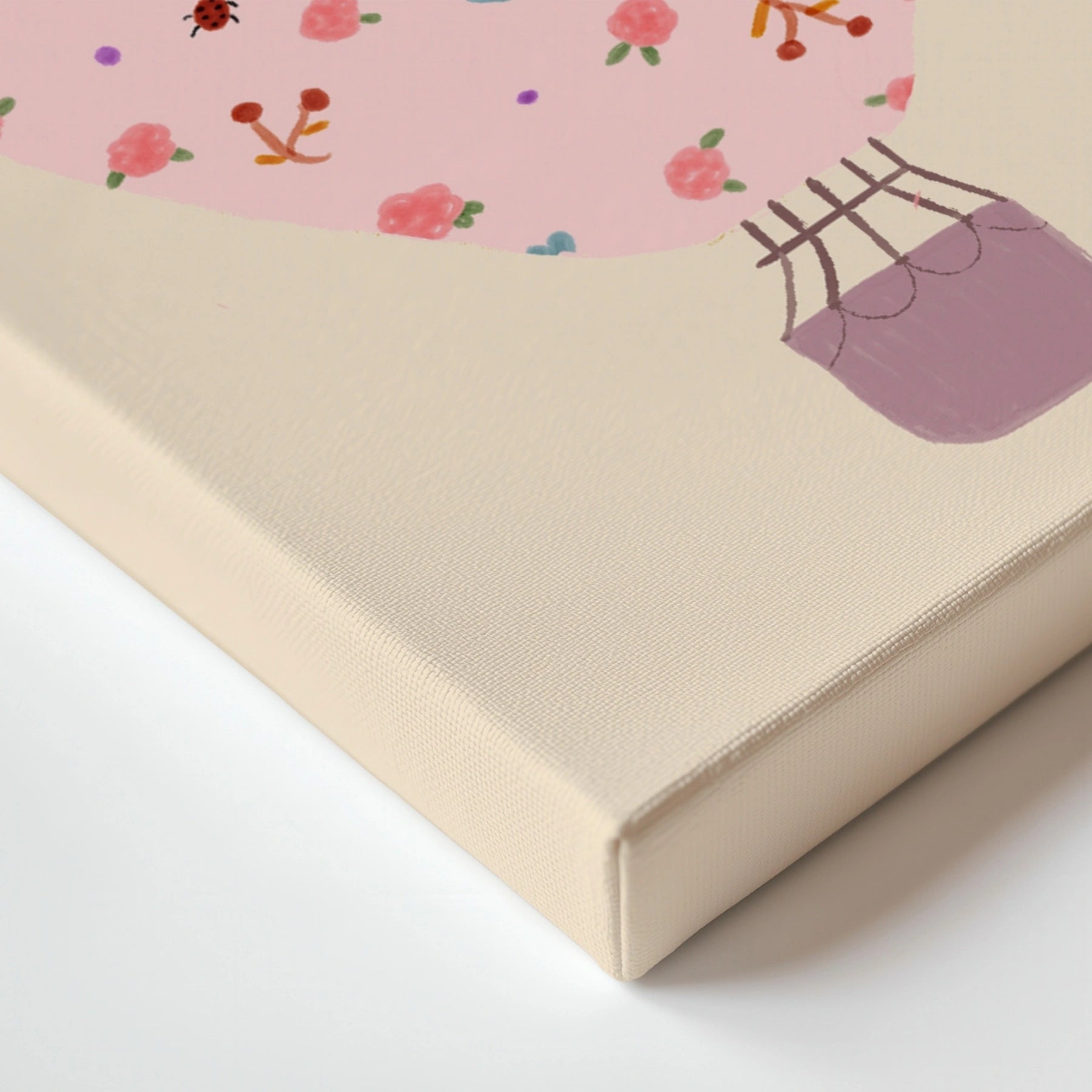 Floral Hot Air Balloon Canvas Wall Art