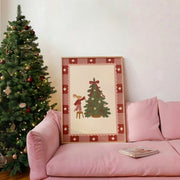 Hase schmückt den Weihnachtsbaum – Weihnachtsposter