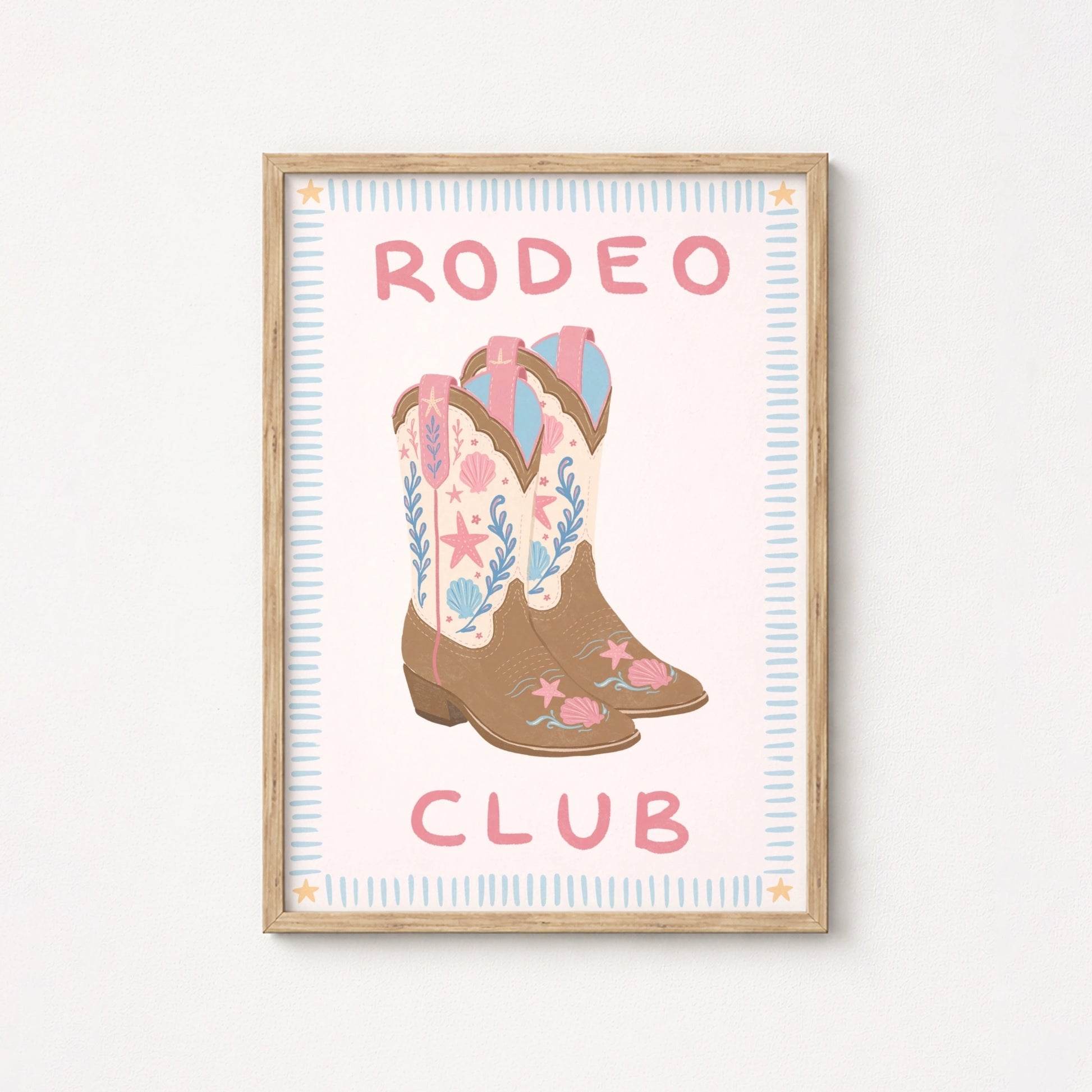 Coastal Cowgirl Boots Wall Art