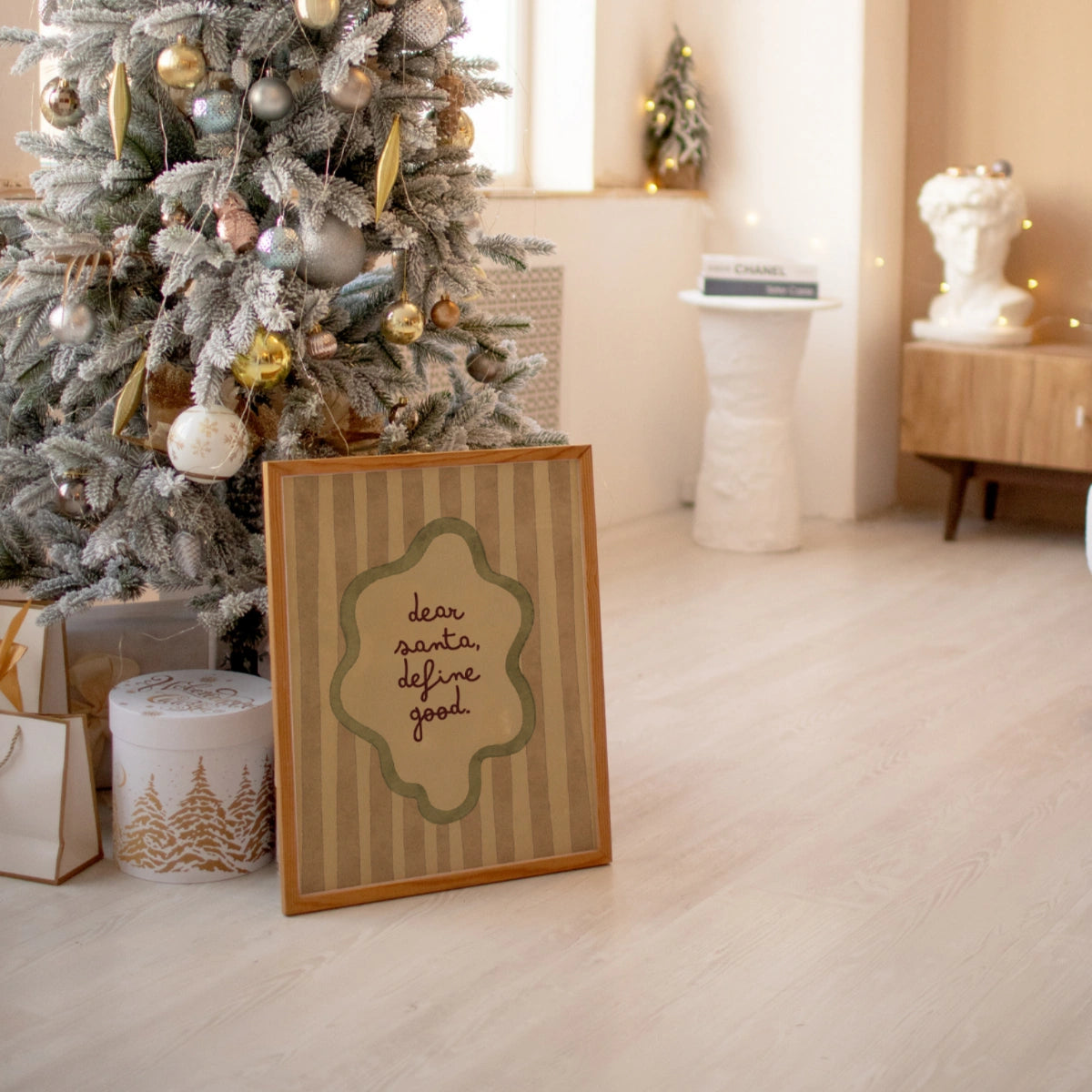 Dear Santa Define Good Christmas Print
